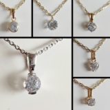 Pendentif en Or 18k avec oxyde de zirconium