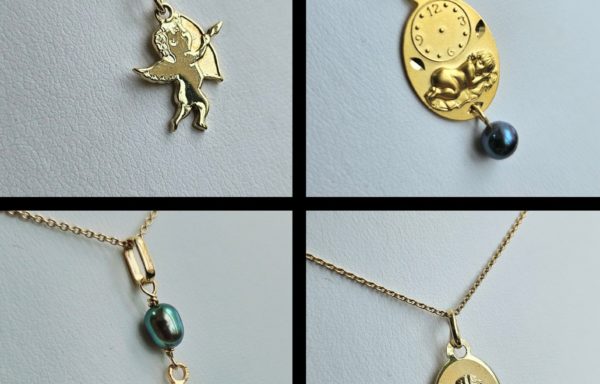 Pendentif ange/bébé enfant en Or 18k