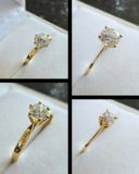 Solitaires oxyde de zirconium en Or 18k