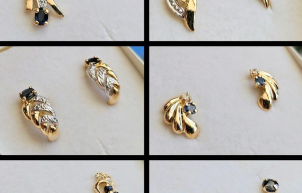 Boucles d'Oreilles Saphir en or 18k