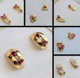 Boucles d'Oreilles Rubis et Diamants en or 18k