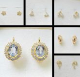 Boucles d'Oreilles en or 18k avec Oxydes de Zirconium