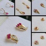 Boucles d'Oreilles Rubis en or 18k