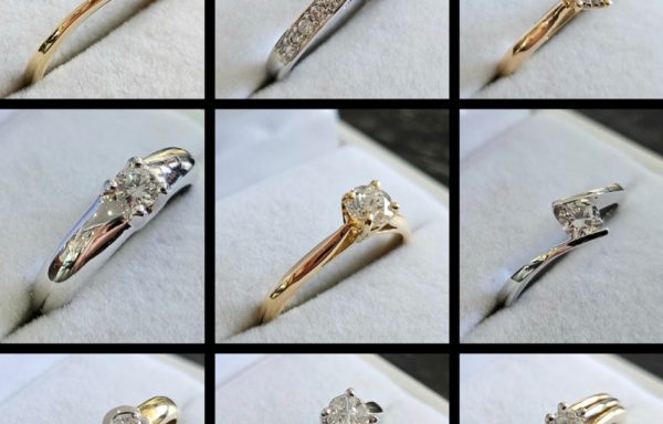 Solitaires diamants en Or 18k