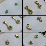 Boucles d'Oreilles Emeraude en Or 18k