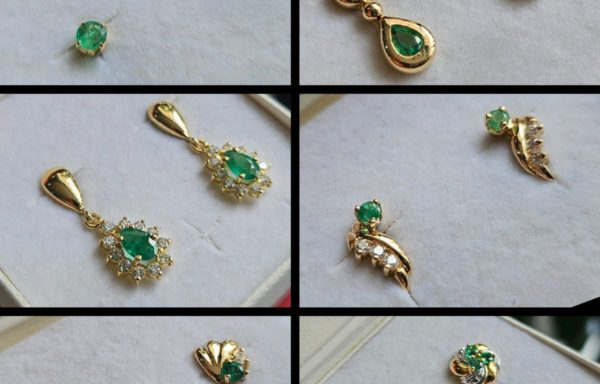 Boucles d'Oreilles Emeraude en Or 18k