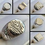 Chevalières en argent rhodié
