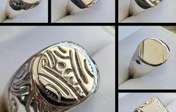 Chevalières en argent rhodié