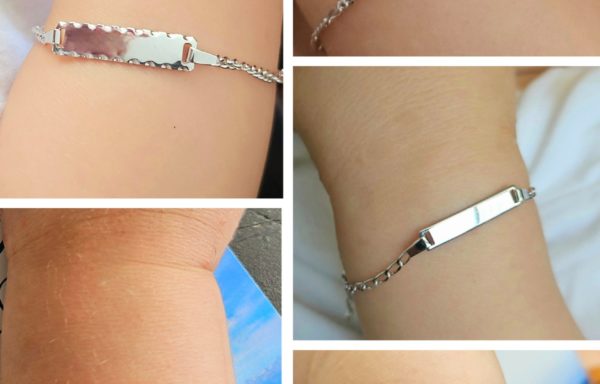 Gourmette bébé/enfants en argent rhodié