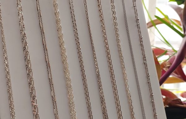 Chaine en argent rhodié